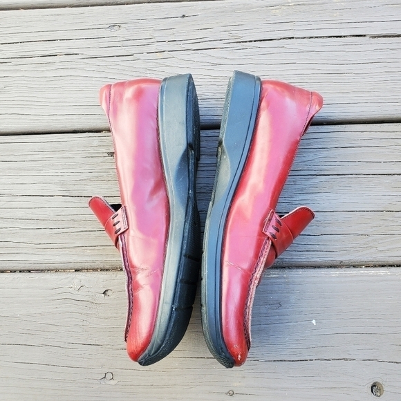 Vintage 90s y2k Coach Leatherwear Red Leather Moc Toe Slip-on Grunge Loafers 9 - Picture 3 of 9